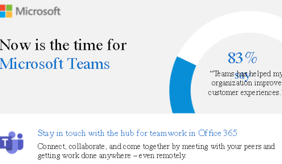 Now is the time for Microsoft Teams